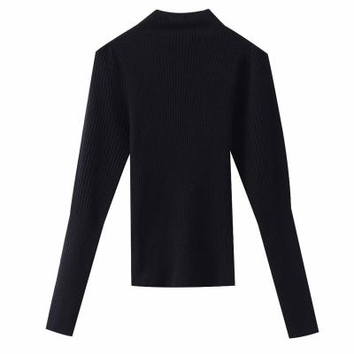 China Anti-wrinkle 2021 New Winter All-match Elegant Seamless Knitted Sweater Women for sale