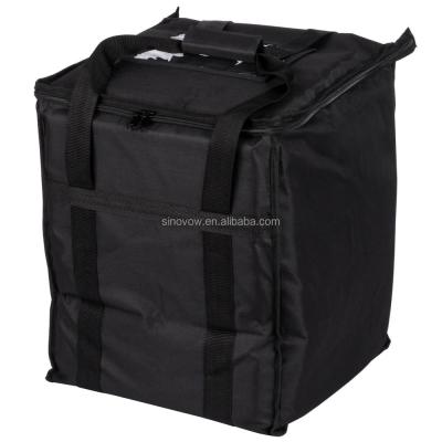 China Keep Warm Insulated Food Delivery Bag, Black Nylon, 13