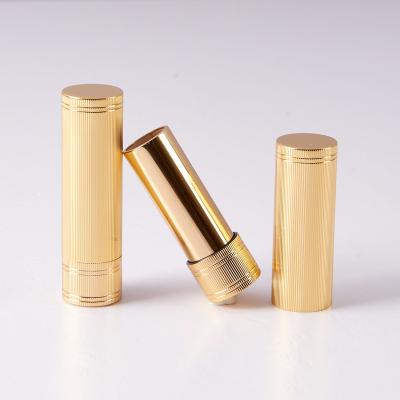 China HUIHO Competitive Price Gold Aluminum Cosmetic Lipstick Tube Round Empty Lipstick Cosmetic Packaging Case for sale