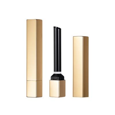 China Custom HUIHO Logo Cosmetic Container Packaging Empty Lipstick Tubes Fashion Design Gold Cosmetic Luxury Aluminum Foil Custom Slim Tubes for sale