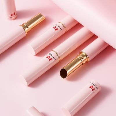 China Factory Direct Cosmetic Pink HUIHO Makeup Packaging Lipstick Container Aluminum Metal Goods Empty Luxury Slim Lipstick Tubes for sale