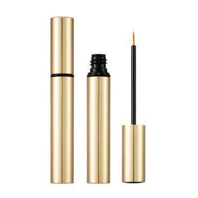 China HUIHO 5ml private label eyeliner container cosmetic packaging empty tube aluminum eyelash serum gold bottle cosmetic for sale