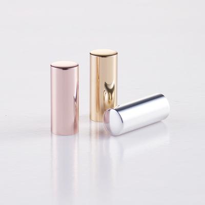 China HUIHO Cosmetics Shape To Rose Gold Cosmetic Packaging Container Luxury Logo Lipstick Tube Aluminum Lids Custom Made for sale