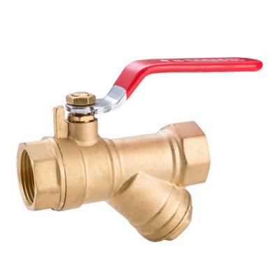 China General 1/2-2 Inch Brass Ball Valve With Y Strainer for sale