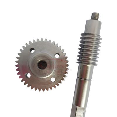 China Hotels Customized Worm Gear Assemblies and Gear Shaft for Blow Molding Machine and Elevator for sale