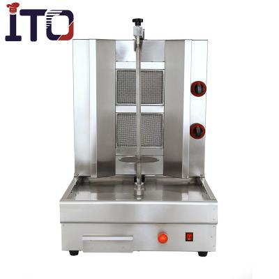 China Shawarma double burner gas chicken shawarma machine for sale zu verkaufen