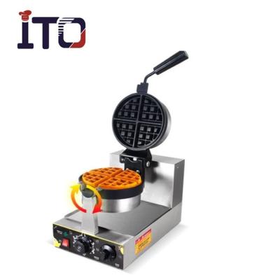 China Wholesale Stainless Steel Flip Electric Waffle Maker Hotel Factory Table Top Machine for sale