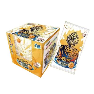 China Rare Dragon Ball Z TCG Cards For Son Goku Vegeta 100Sheets Collection Edition Anime Figures Hero Card Packs Dragon Ball Z Tanning Barrage Flash Card Game Collection for sale