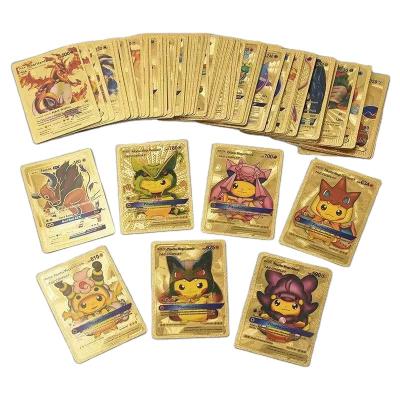 China Push Monday Battle Trade Playing Game Cards No Push Monday Doubles 55PCS Assorted Card Packs Vmax DX GX Push-Monday TCG Rare Deck Box Gold Foil Cards For Fans /children/collector for sale