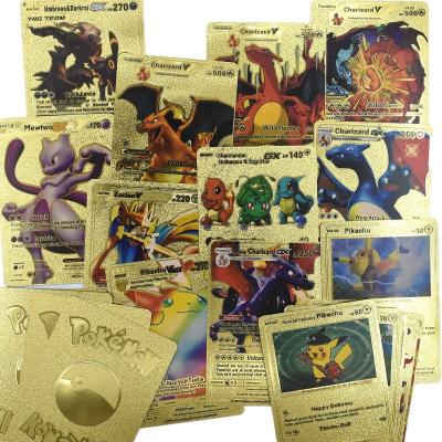 China Push Monday Battle Trading Playing Game Cards 55 PCS Golden Push Monday Bundle Cards Push Monday Vmax V GX Battle Monday Battle EX Gold Foil Card Packs Push Monday TCG Cards packages gift for child for sale