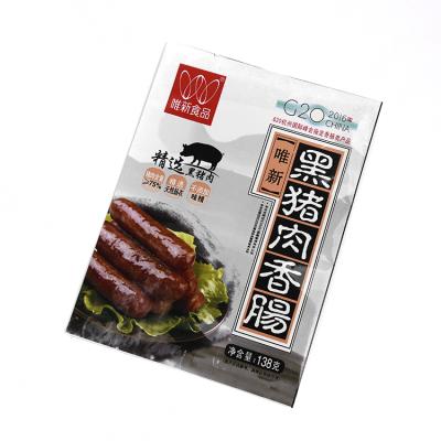 China Yiwu Moisture Proof Factory Custom Printed Black Pork Sausage Vacuum Food Packet Packing Pouch Plastic Bag Wholesale for sale