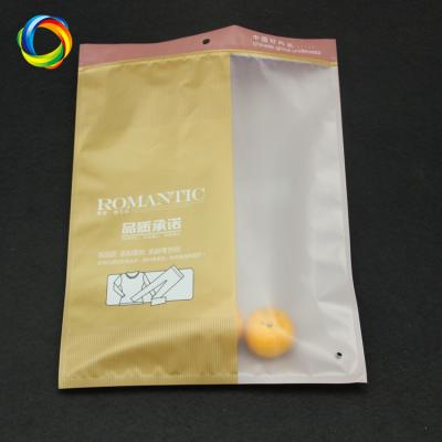 China Wholesale Cheap Custom Barrier Resealable Holder Up Pouch Frosted Underwear Packaging Plastic Ziplock Bag for sale