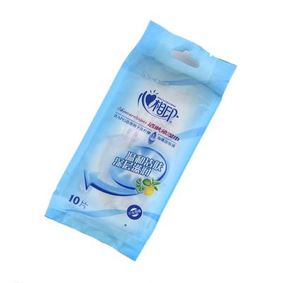 China Custom Tissue Tissue Paper Wet Seal Side Bag Plastic Colored Eco-friendly Aseptic High Quality Gusset Wet Cloth Packaging Bag for sale