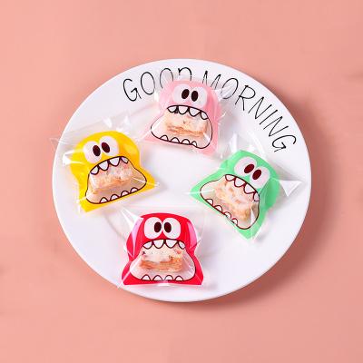 China 7cm Custom Recyclable Self Adhesive Seal Cute Cartoon Christmas Birthday Gift Cookies Cookie Candy Cake Packaging Opp Plastic Bag for sale