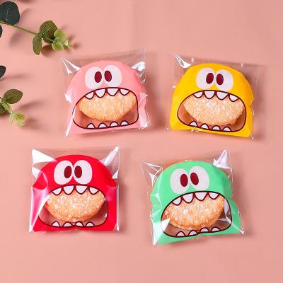 China Full Recyclable Big Mouth Christmas Birthday Candy Cookies Cookie Seal Clear Wedding Self Adhesive Gift Packaging Opp Plastic Bag for sale