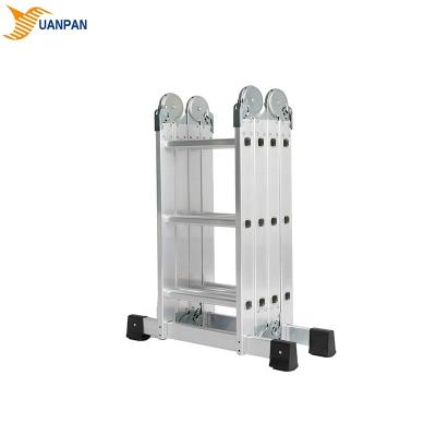 China Universal Aluminum Ladder 12 Steps Foldable Multifunctional Stairs Folding Ladders With Big Hinge For Outdoor for sale