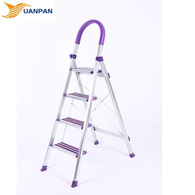 China High Quality Non-slip 4 Step Ladders Aluminum Ladder Folding Ladders Home Use for sale