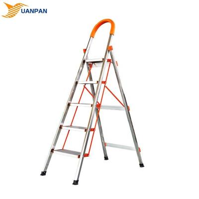 China Folding Ladders 5 Pieces Commercial Foldable Steps Ladder Heavy Duty Household Staircase for sale