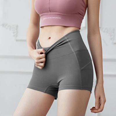 China Hot Selling Wholesale Antibacterial Summer Waist Stretch Gym High Butt Lift Top Shorts Women Fitness Yoga Shorts Workout Seamless Shorts for sale