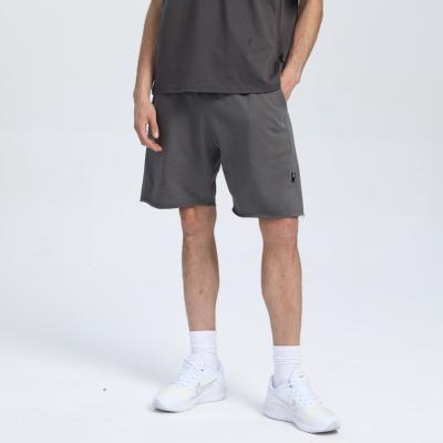 China Drawstring Elastic Men's Anti-wrinkle Waist Cotton Sweat Shorts Summer Loose Fit Active Mens Shorts With Multiple Pockets for sale