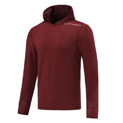 China Custom Knitted Sporty Men's Hoody Outdoor Running Gym Anti-Wrinkle Pullover Polyester Empty Quick Dry Hoodie Sports Hoodie for sale