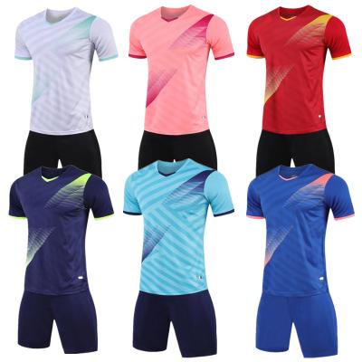 China New Season Wholesale Hot Selling Sets 100% Thai Quality Polyester Soccer Jersey Kits Football Uniform Sets Soccer Wear for sale