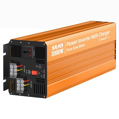 China 3000W Pure Sine Wave Power Inverter With High Frequency AC Charger Inverter Solar Power System 45*21.2*15.2cm for sale