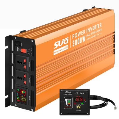 China Factory price 3000w 3000 watt inverter 12v 220v car power inverter pure sine wave inverter 48*19.9*8.4cm for sale