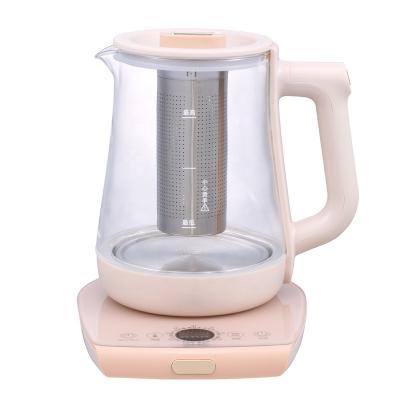 China New 360 Degree Rotating Base Kettle Glass Tea Maker with Tea Infuser and Temperature Control for Electric Kettle Tea and Coffee Kettle for sale