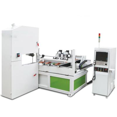 China VERTICAL Automatic Timber Cutting CNC Wood Band Saw Machine for sale