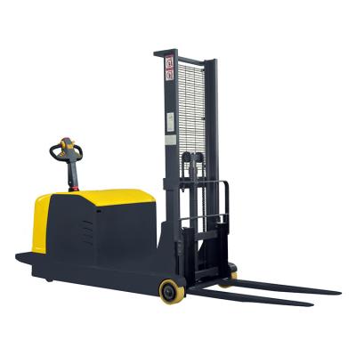 China Hotels Mon Cpd-s20 1t 2m AC Motor 1.5kw Electric Power Pallet Stacker With Guardrail for sale