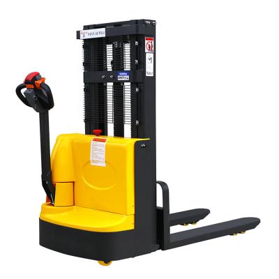 China Hotels MONDAY Walkie Brake 2000kg 1.6m Electromagnetic Electric Stacker Pallet Lifter for sale