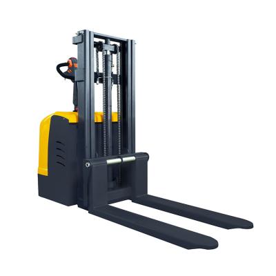 China Cdd2020 Hotels 2000mm Full Height 2ton Electric Walking Stagger Pallet Stacker For Warehouse for sale