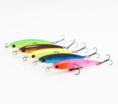 China Low MOQ Vtavta 3D Hard Fishing Lure Three Metal Hooks Eyes Minnow Artificial Lure for sale