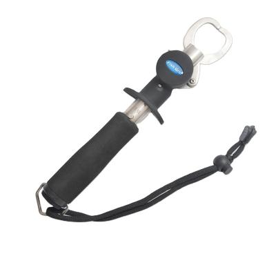 China Hot Selling S/S 304 Fishing Tools Accessories Stainless Steel Fish Lip Grip Gripper Grabber With Scale And Band for sale