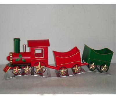 China Christamas Home Decoration Christmas 22 Inch Leight Metal Train With Led Lights for sale