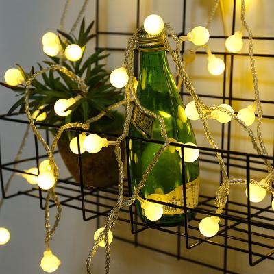 China String Ball RTS Christmas Tree Mini LED Light Decorative Globe Ball String Light Powered by Garland Warm White Waterproof Battery Electric Fairy Lights for sale