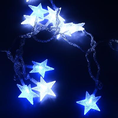 China Ramadan Fairy Indoor Outdoor Wedding Star Decoration Holiday Lighting PVC Star String Led Christmas Lights for sale