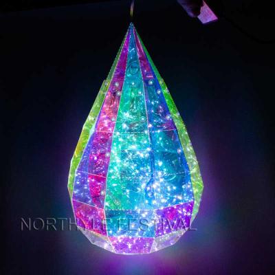 China Water Drop Fantasy Color Water Drop Hanging Fairy Lights Merry Christmas Celebration LED Holiday Light Outdoor Street Pattern Light for sale