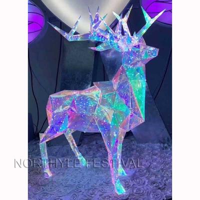 China Festival Decoration Imagination Color Reindeer Sculpture LED Light Consulting Pattern for Outdoor Street Decoration Holiday Lights Christmas Decoration for sale