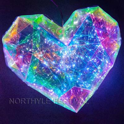 China Love Heart Fantasy Color Love Heart Sculpture Led Decoration Wedding Light Holiday Lighting Best Price Indoor Outdoor Fairy Lights for sale