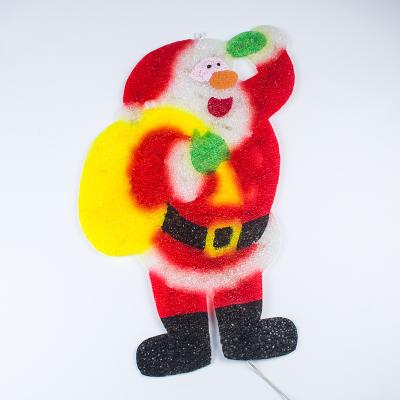 China Customized Santa Clause Christmas Outdoor Decoration Pattern Light 2D Led Christmas Quotes Light Waterproof Holiday Lighting Best Price for sale