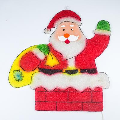 China 2D Custom Christmas Window Light Decoration Outdoor Street Decor By Northyle Santa Claus Pattern Wall Decor Light for sale