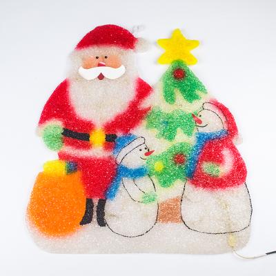 China 2D Santa Claus Snowman Pattern Light Holiday Light Source Santa Claus Christmas Ornaments Festival Light Lamp for sale