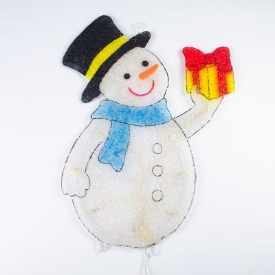 China Outdoor 2D Snowman Pattern Light Snowman Fairy Lights Christmas Gift Ideas Diwali Decoration Festival Light Picture for sale