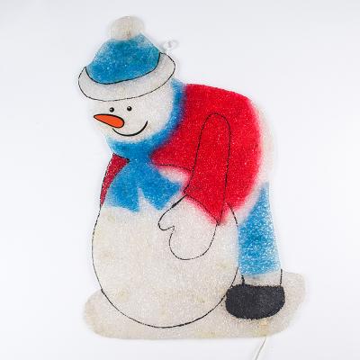 China 2D Snowman Pattern Light Decoration Lights For Outdoor Lighted Plastic Snowman Large Events Snowman Decorations for sale