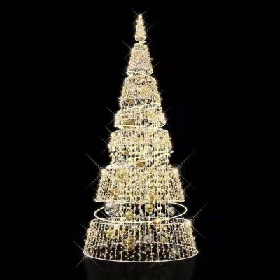 China Waterproof IP68 Christmas Tree 12ft Height Cone Cone Tree Lighting Day Outdoor Celebration Xmas Decoration Mall Decoration for sale