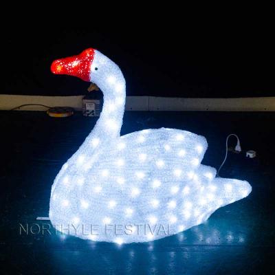 China Goose LED Static Decoration Outdoor 3D Sculpture Lighting Festival City Light Exhibition Landscape Animal Pattern Light for sale