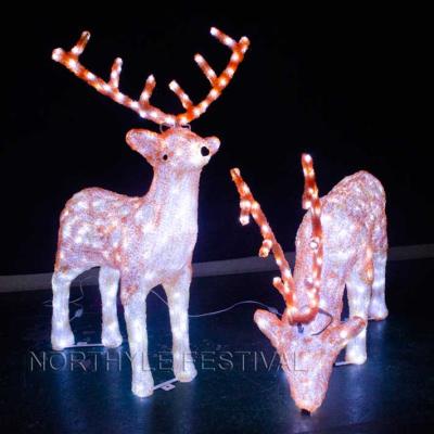 China 3D Reindeer Christmas LED String Lights Outdoor Waterproof Christmas Party Wedding Fairy Holiday Plaza Decoration for sale