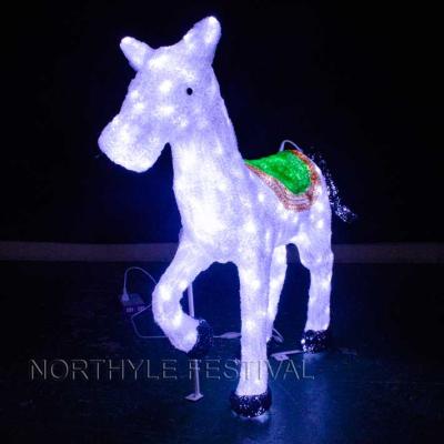 China Animal Pattern 3D Horse LED Pattern Light for Christmas Pony Lighting Sculpture Lighting Festival Decoration Mall Hotel Garden Wedding for sale